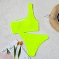 thumbnail image 6 of One Shoulder Swimsuits for Women,Textured Stretch Fit Bikini Sets,Seamless Bras and Cheeky Briefs, 6 of 6