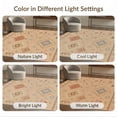 thumbnail image 7 of ODIKA 3'x5' Washable Accent Rug Beige Geometric Design Intricate Motifs with Symmetrical Border for Bedside, Nursery Room, Pet Friendly & Non-Shedding, 7 of 7