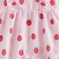 thumbnail image 5 of mgoYE Baby Girl Clothes Outfits Infant Summer Romper Cotton Linen Preemie Newborn Essentials Photography(Watermelon Red,6-12 Months), 5 of 6
