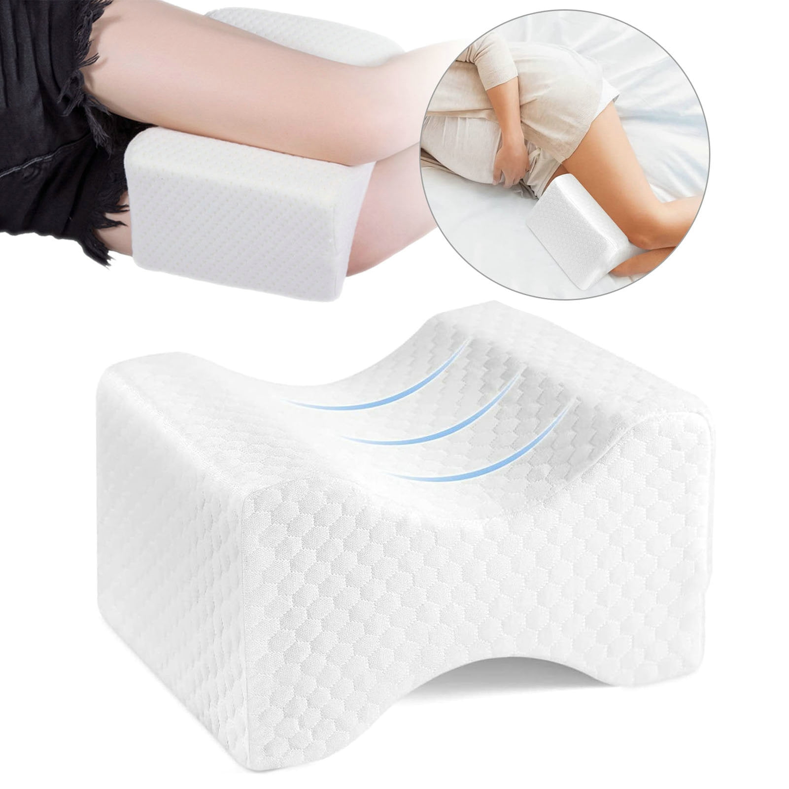 Breathable Knee Pillow Leg Pillow Comfortable Memory Foam Knee Pillow for Side Sleepers Walmart