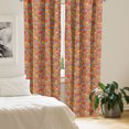thumbnail image 2 of Ambesonne Autumn Window Curtains, Golden Shade Berry Theme, Each 28" W x 63" L, Taupe Grey and Vermilion, 2 of 4