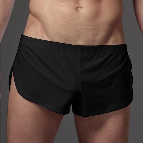 Outfmvch Men's Boxer Briefs Panties Men's Underwear Mens Lightweight Smooth Boyshort Sexy Comfortable Casual Solid Color Underwear Aloud Pants Mens Boxer Briefs(clearance) Black L