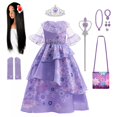 thumbnail image 4 of Disfraz de Encanto de Disney para niñas, vestido de princesa, traje de Cosplay Isabela Mirabel, Carnaval, Navidad, ropa de fiesta de cumpleaños, 4 of 5