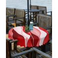 thumbnail image 2 of Outdoor Tablecloth with Umbrella Hole and Zipper 60R Red Gradient Ripples Table Cover for Round Tables Waterproof Tabletop Collection for Patio Garden Picnic Camping, 2 of 6