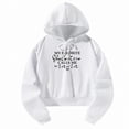 thumbnail image 4 of Sudadera con capucha para mujer con cordón, sudadera corta, sudadera con estampado de calle, manga larga, jersey con capucha S, 4 of 8