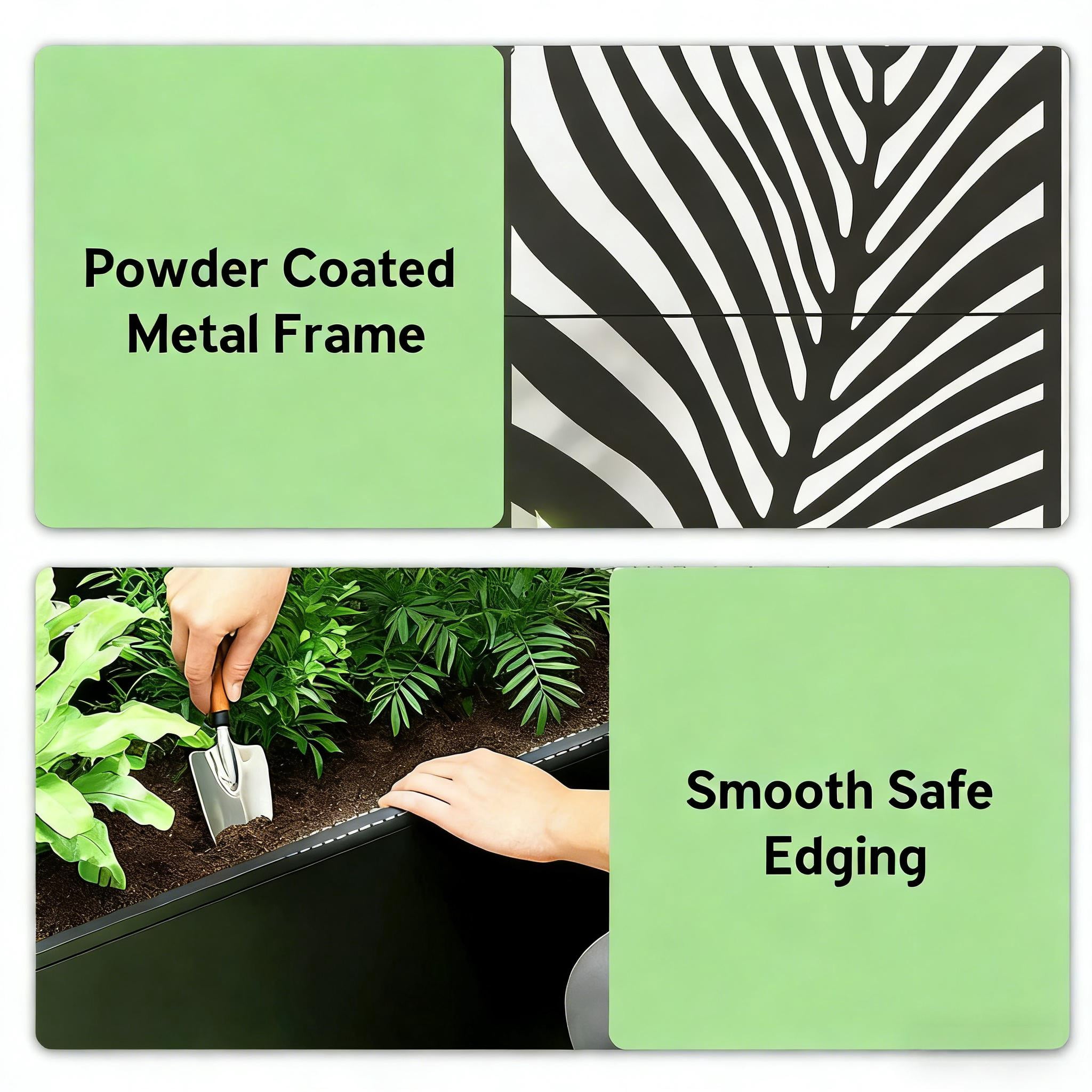 Outdoor Raised Garden Bed Metal Planter Box