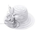 thumbnail image 4 of CAIXIA Kentucky Derby Hats for Women Vintage Organza Floral Tea Party Church Wide Brim Fascinator Derby Hats Weddings Hats, 4 of 4