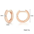 thumbnail image 2 of Vogem CZ Small Hoop Earrings for Women 14K Rose Gold Plated Lightweight Cubic Zirconia Earrings Jewelry Gifts, 2 of 3