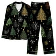 thumbnail image 5 of Xihbxyly Christmas Pajamas for Women, Women's Christmas Printed Pajama Set for Daily Home Wear Two-Piece Pajama Set with Pocket, 5 of 6