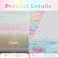 thumbnail image 2 of Softlife Soft Rainbow Area Rugs Fluffy Colorful Rugs Cute Floor Carpets Shaggy Playing Mat for Bedroom Home Decor,3'x5',Rainbow, 2 of 7