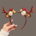 thumbnail image 1 of Aro de pelo de Navidad para niña, cornamenta de Reno de felpa, orejas de ciervo, diademas de Cosplay para fiesta de Navidad, accesorios para el cabello para Festival, regalos, 1 of 4