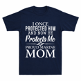 thumbnail image 1 of L'A Protégé Maintenant Il Me Protège Maman Marine Rétro Militaire T-Shirt Unisexe V41495, 1 of 4