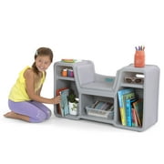 Simplay3 Cozy Cubby Reading Nook, Kids Book Shelf with Built-in Reading Seat