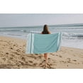thumbnail image 4 of GLAMBURG Peshtemal Turkish Towel 100% Cotton Beach Towels Oversized 36x71 Set of 6, Cotton Beach Towels for Adults, Soft Durable Absorbent Extra Large Bath Sheet Hammam Towel - Teal, 4 of 8