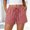 Pink women's plus size shorts a1, variant on Cagogo Women's Cotton Linen Plus Size Shorts Elastic Waist Flowy Casual Beach Vacation Shorts Solid Boho Loose Regular Fit Summer Trousers, Green XL