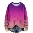 thumbnail image 1 of Besolor Knit Shirts for Women Fall Trendy Gradient Color Long Sleeve Tops Plus Size Crewneck Pullover Blouses, 1 of 5