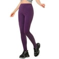 thumbnail image 5 of Allegra K Women's Solid Soft Elastic Waistband Gym Yoga Stirrup Pants, 5 of 6