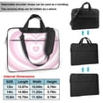 thumbnail image 6 of YFYANG 15.6 inch Universal Laptop Bag Oxford Cloth Laptop Sleeve, Multi-functional Pink Heart Stripe Notebook Computer Messenger Bag Handbag, 6 of 8