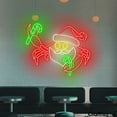 thumbnail image 2 of Craftnamesign Crab Santa Neon Sign, Seafood Store LED Light, Christmas Wall Art, 2 of 5