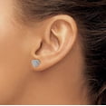 thumbnail image 3 of Gold 14k White Polished Diamond-cut Heart Post Earrings - 7.25mm, 3 of 6