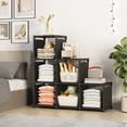 thumbnail image 3 of Seamika Bookshelf,6 Cube Storage Organizer,Bookcase Floor Standing Metal Shelves DIY for Home Office Living Room,Black, 3 of 8