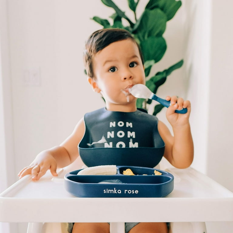 Simka Rose Silicone Baby Bibs for Babies and Toddlers - Dishwasher Safe  Soft Adjustable and Waterproof - Flexible Chemical Free Bib - Gift for  Parents (Navy/Lime) - Walmart.com