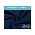 thumbnail image 7 of Little Donkey Andy Men's Lightweight Golf Windbreaker Jacket Windproof Waterproof Outdoor Running Coat Navy Blue L, 7 of 7