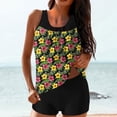 thumbnail image 4 of WXLWZYWL Two Piece Tankini Swimsuits for Women with Shorts Tummy Control Bathing Suits Athletic Swimwear, 4 of 6