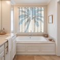 thumbnail image 3 of Blue Palm Tree Kitchen Curtains 63 Inch Length, Tropical Beach Antique Wood Grain Summer Grommet Top Bedroom Living Room Curtains, Light Filtering Cafe Curtain Drapes 2 Panels Set 84''x63'', 3 of 9