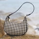 thumbnail image 5 of Bolso de hombro de pata de gallo para mujer, bolso informal para axila, bolso de media luna, bolso de chica de otoño, 5 of 8