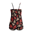 thumbnail image 4 of JIANJIA Womens Pajama Sets Christmas Tree Print Sexy Casual V Neck Spaghetti Strap Camisole With Shorts Sleepwear Homewear, 4 of 4