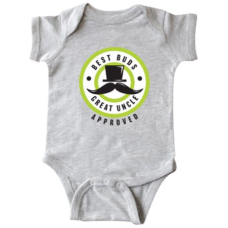 

Inktastic Best Buds Great Uncle Approved with Tophat and Mustache Gift Baby Boy Bodysuit