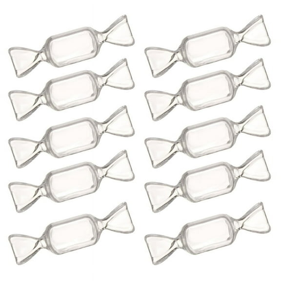 XISAOK 10Pcs Candy Shaped Jewelry Box Clear Plastic Beads Storage Containers Box