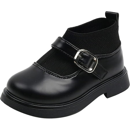 

QWZNDZGR Baby Leather Lace-Up Boots Flat Ankle Snow Boots Winter Warm Crib Shoes Plush Bow Ankle Boots Kids Cold Weather Shoes