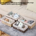 thumbnail image 3 of Storage Basket Snacks Box Clothing Case Large Capacity Detachable Sundries Organizer Thickened Design Fiber Iron Home Supplies Wood Color Small, 3 of 3