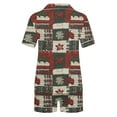 thumbnail image 5 of VBTAPA Women Christmas Pajamas Shorts Sets Xmas Printed Short Sleeve Button Down Shirt and Shorts Matching Lounge Set 2 Piece Pjs Sleepwear Multicolor#27 L, 5 of 8