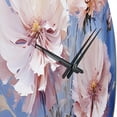 thumbnail image 3 of Designart "Purple Cornflowers love expression I" Floral Oversized Wall Clock, 3 of 5