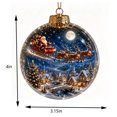 thumbnail image 3 of Guodhu Warm LED Lighted Transparent Christmas Ball Ornament with Illuminated Santa Reindeer Scene for Tree Holiday Decor, 3 of 5