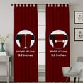 thumbnail image 2 of Kotton Culture Tab Top Semi Blackout Curtains Thermal Insulated Room Darkening Window Treatment Panels for Living Room, Patio Door, Bedroom (2 Panels, 42x95, Burgundy), 2 of 8