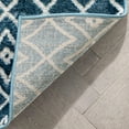 thumbnail image 4 of Well Woven Antalia Hira Moroccan Trellis Geometric Pattern Blue 5'3" x 7'3" Area Rug, 4 of 8