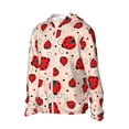 thumbnail image 2 of Pofeuu Red Ladybug Print Sun Protection Outdoor Lightweight Full Zip UV Cooling Hoodie Long Sleeve Summer Clothing for Outdoor Hiking-3X-Large, 2 of 5