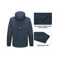 thumbnail image 7 of Little Donkey Andy Men's Waterproof Rain Jacket Outdoor Lightweight Rain Shell Coat for Hiking, Golf, Travel (Deep Blue M), 7 of 7