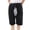 Black, variant on Mens Pajama Pants With Pockets Unisex Easy Care Capri Pajama Pants For Bedridden Seniors, Soft Lounge Pants, Convenient Medical Sleepwear PJs Nursing Home Bottoms