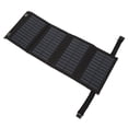 thumbnail image 2 of Panel solar plegable con puerto USB 5.5V 20W monocristalino de alta eficiencia IP65 impermeable para acampar al aire libre negro, 2 of 12