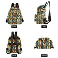 thumbnail image 4 of FORMRS Mini Backpack Purse for Women Quilted Travel Daypack Casual Shoulder Bag, Yellow Geometric, 4 of 7