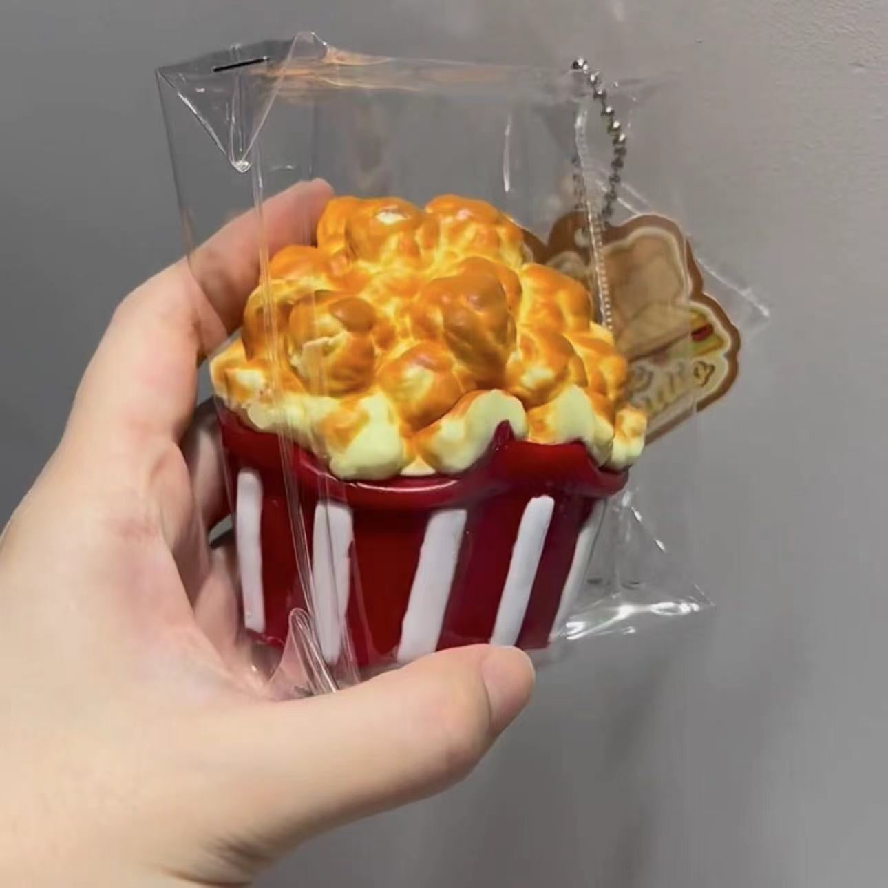 QDDLGRUI Taba Squishy Yellow Kawaii Handmade Popcorn