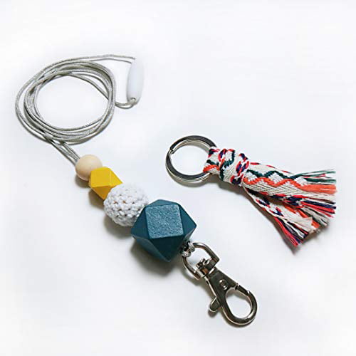 Silicone Beads Neck Strap Lanyard ID Card Badge Keyring Key Holder Teacher Gifts