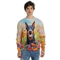 thumbnail image 4 of Welcome Spring Summer Doberman Pinscher Portrait Flower Blue Sky All Over Print 3D Sweatshirt Unisex Merch Doberman Dog Lover Gifts - 12001, 4 of 6