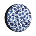 thumbnail image 1 of Balery Blue Ink Flowers Cubiertas para Neumáticos - Protector Resistente para Neumáticos de Camioneta, SUV, Remolque, Camper y RV-17 inch, 1 of 6