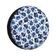 thumbnail image 1 of Fotbe Blue Ink Flowers Funda de Llanta de Repuesto con Estampado, Engrosada, Ajuste Universal para Jeep, Remolque, RV, SUV, Camión-15 inch, 1 of 6